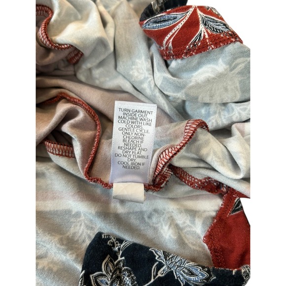 J Jill Wearever Tunic Womens Size Small Petite Multicolor Stretch Side Slits - Picture 7 of 8